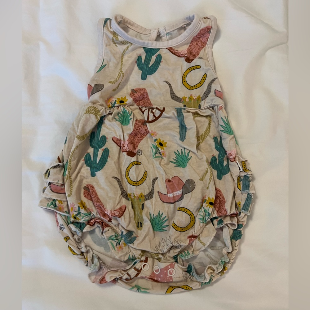 Little Sleepies Ready To Rodeo Bubble Romper - 3-6 months